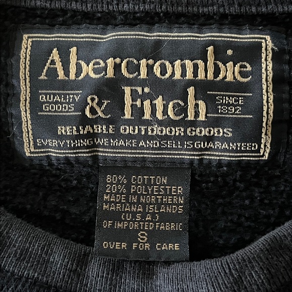 Vintage Abercrombie & Fitch Navy Crewneck Sweatshirt Size S - Picture 11 of 14